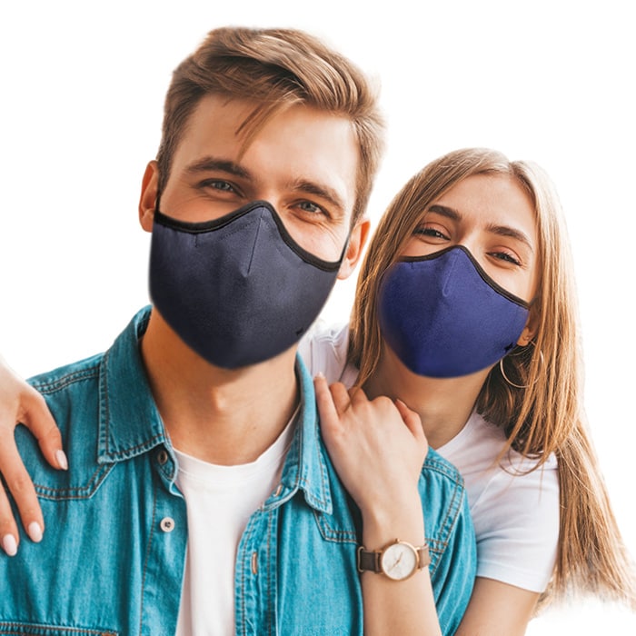 SoClean 2 Face Mask 3-Pack: Adult Size, Grey/Black/Blue | SoClean 