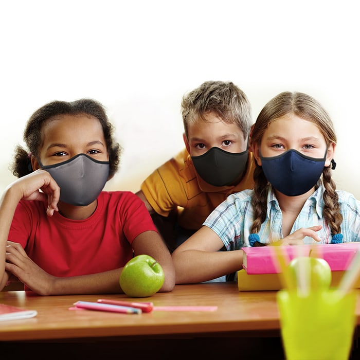 SoClean 2 Face Mask 3-Pack: Youth/Small Size, Navy/Grey/Black | SoClean
